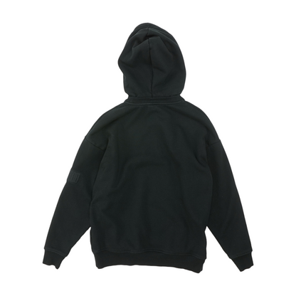 Black Solid Hoodie Pullover
