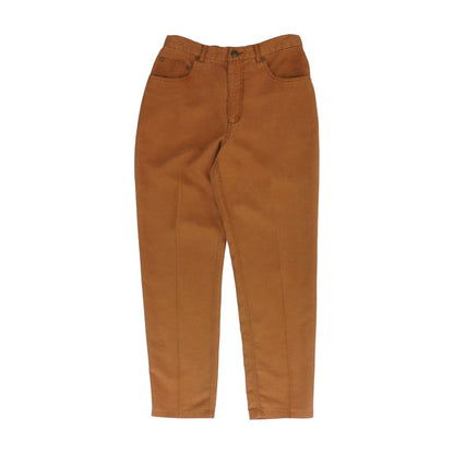 Vintage Brown Solid Five Pocket Slacks