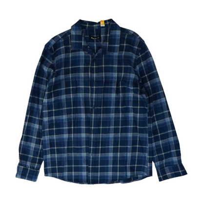 Blue Plaid Flannel Button Down