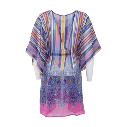 Blue Striped Cover-Up