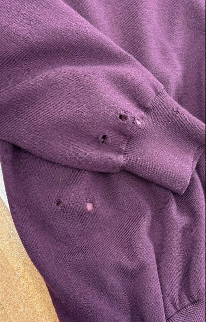 Maroon Solid 1/4 Zip Sweater