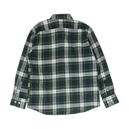 Green Plaid Flannel Button Down