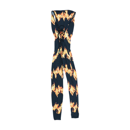 Black Print Jumpsuit