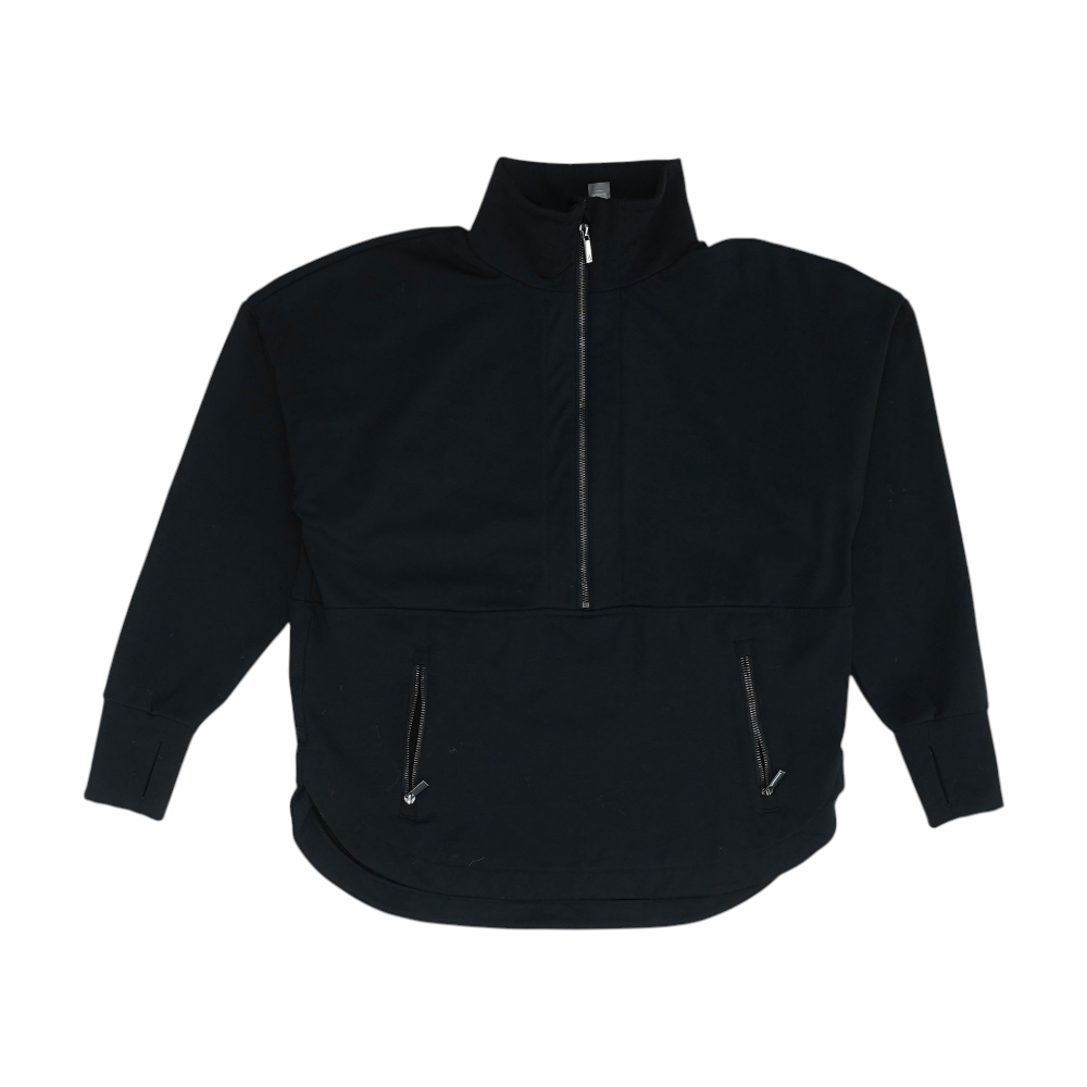 Black Solid 1/4 Zip Pullover