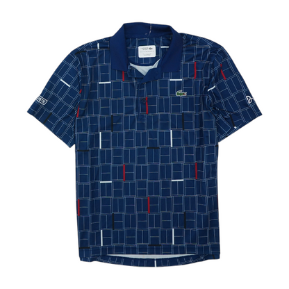 Navy Plaid Short Sleeve Polo