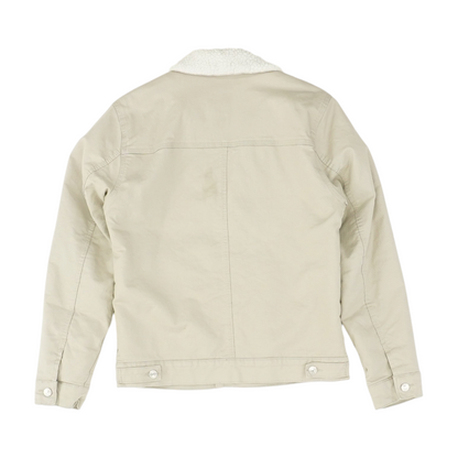 Gray Solid Denim Jacket