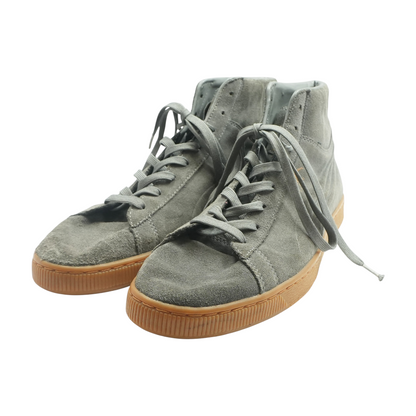 Suede Mid Emboss High-Top Athletic Shoes