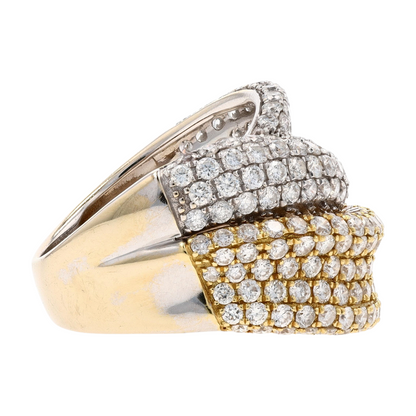 2 1/6 ctw 18K Two-Tone Gold Diamond Fashion Ring