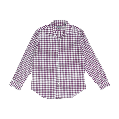 Purple Check Long Sleeve Button Down
