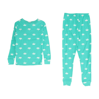 Green Graphic Pajama Set
