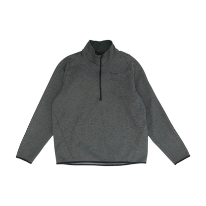 Gray Solid 1/4 Zip Pullover