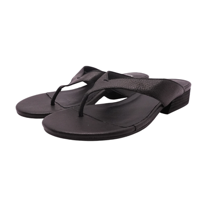 Black Wedged Sandals