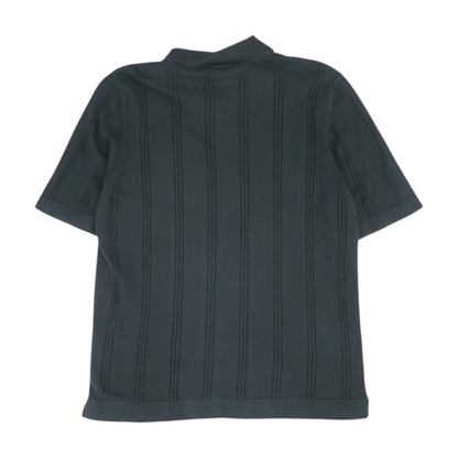 Black Solid 1/4 Zip Sweater