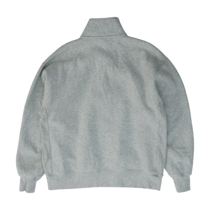 Gray Solid 1/4 Zip Pullover