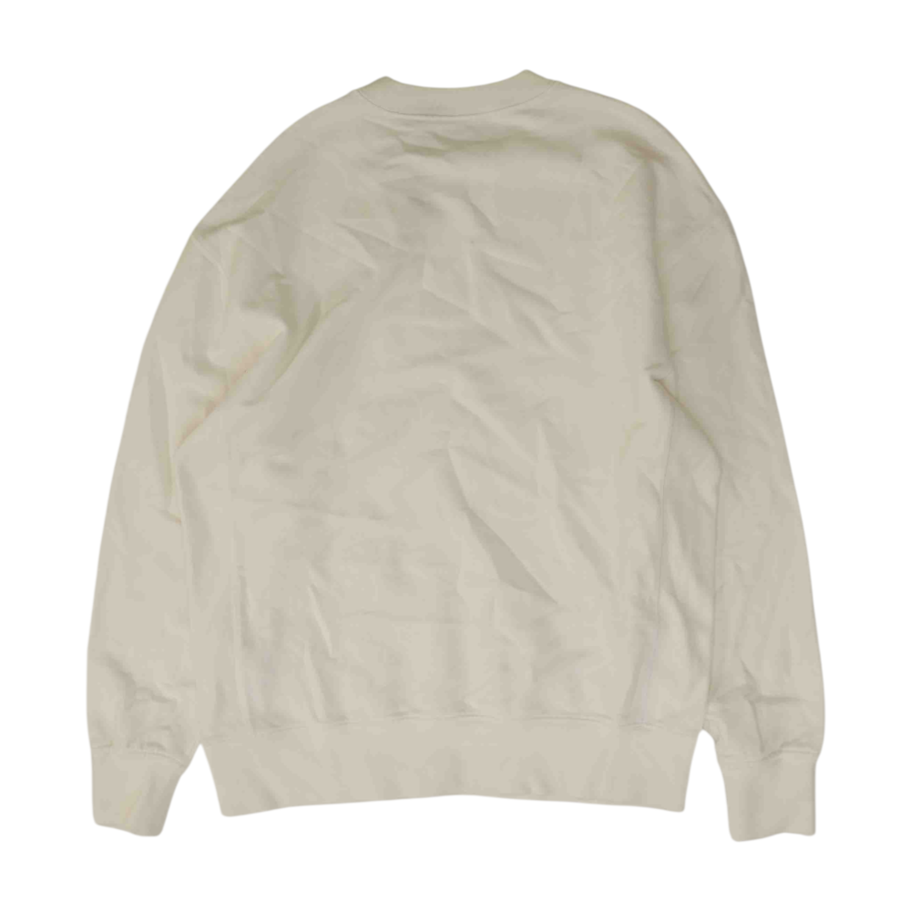 White Solid Sweatshirt Pullover
