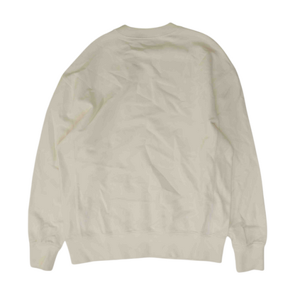 White Solid Sweatshirt Pullover