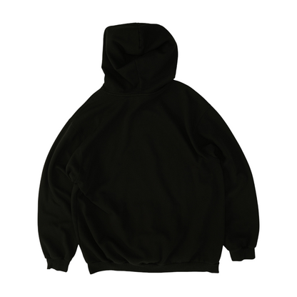 Black Solid Hoodie Pullover