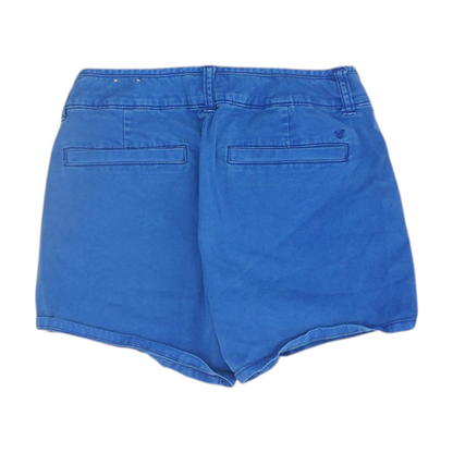 Blue Solid Chino Shorts