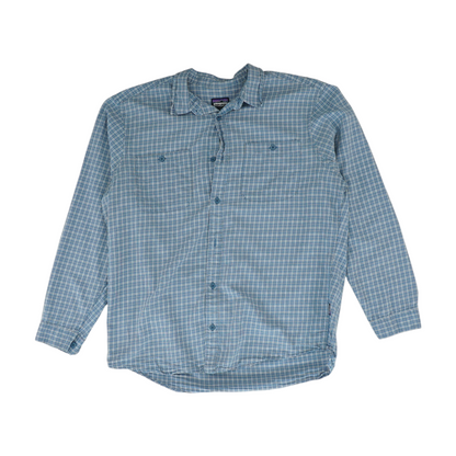 Blue Plaid Long Sleeve Button Down
