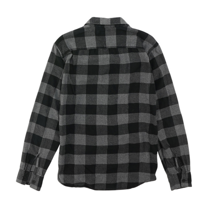 Gray Check Flannel Button Down