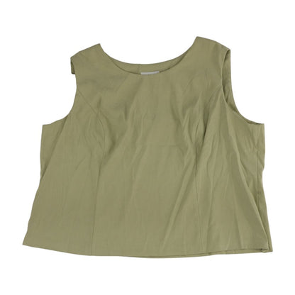 Vintage Faux-Suede Sleeveless Blouse