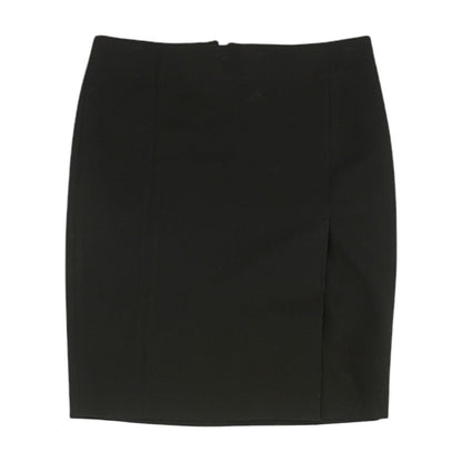 Black Solid Midi Skirt