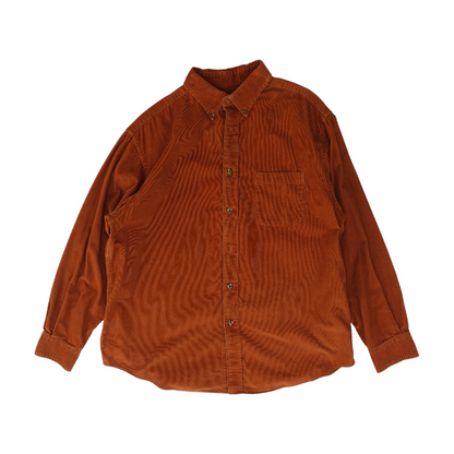Rust Solid Flannel Button Down