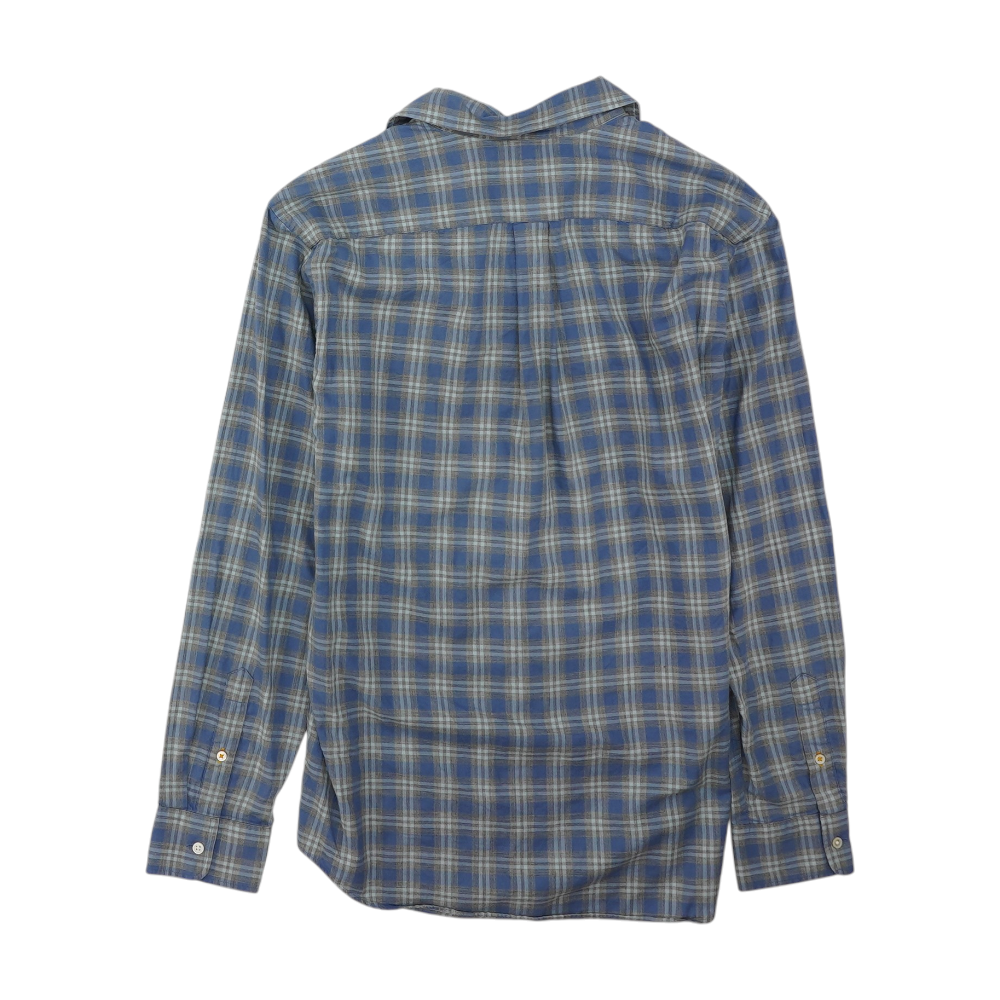 Blue Plaid Long Sleeve Button Down