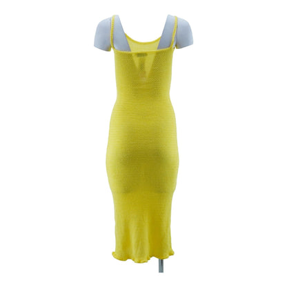 Yellow Solid Maxi Dress