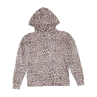 Pink Animal Print Hoodie Pullover