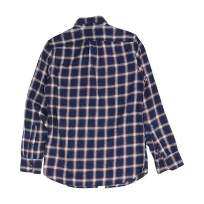 Navy Check Flannel Button Down