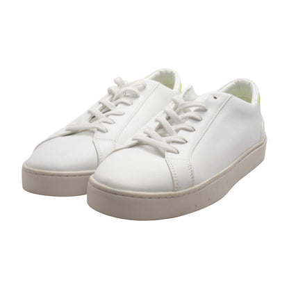 White Leather Lace Up Casual Shoes