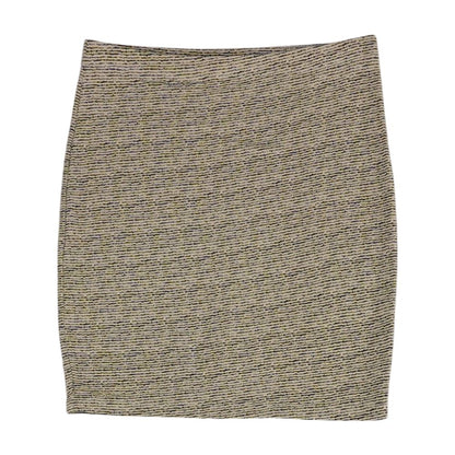 Tan Striped Mini Skirt