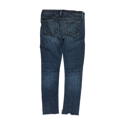 Blue Maternity Mid Rise Skinny Leg Jeans