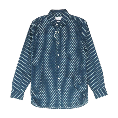 Blue Paisley Long Sleeve Button Down