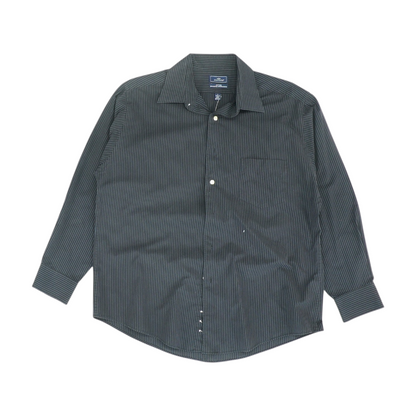 Black Striped Long Sleeve Button Down