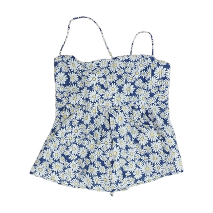 Navy Floral Blouse