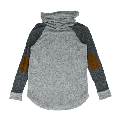 Gray Solid Hoodie Pullover