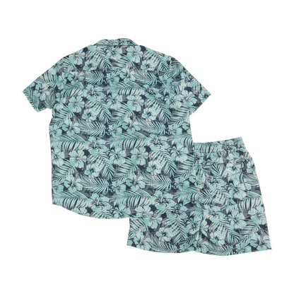 Blue Tropical Short Set
