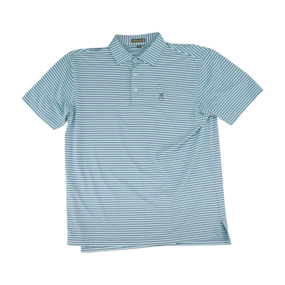 Purple Striped Short Sleeve Polo