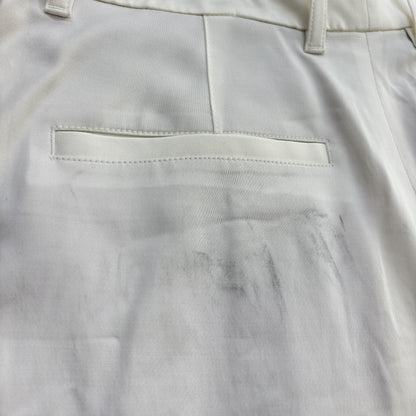 White Solid Chino Shorts