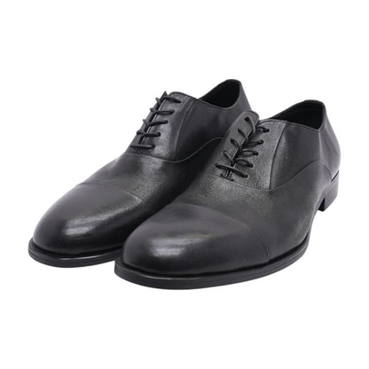 Black Leather Derby/oxford Dress Shoes
