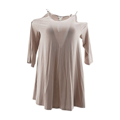 Mauve Solid Midi Dress
