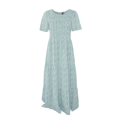 Green Animal Print Maxi Dress
