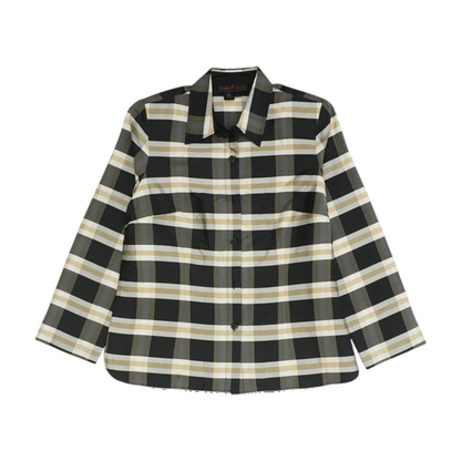 Black Plaid Button Down