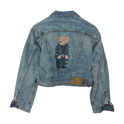 Blue Solid Denim Jacket