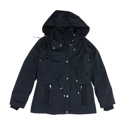 Navy Solid Rain Jacket