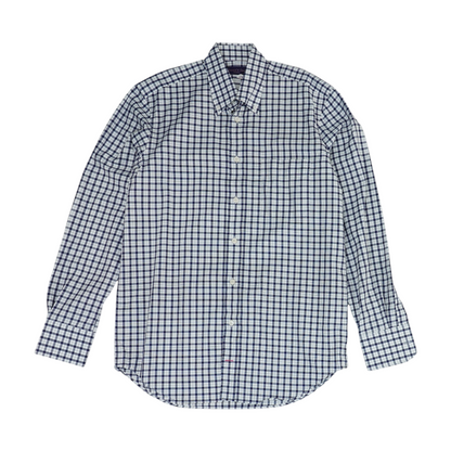 White Check Long Sleeve Button Down