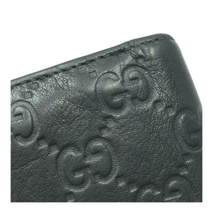 GG Emblem Bi-Fold Wallet in Black Leather