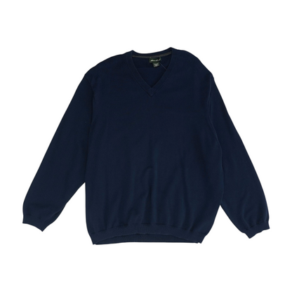 Navy Solid Pullover Sweater